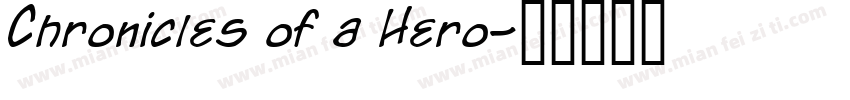 Chronicles of a Hero字体转换
